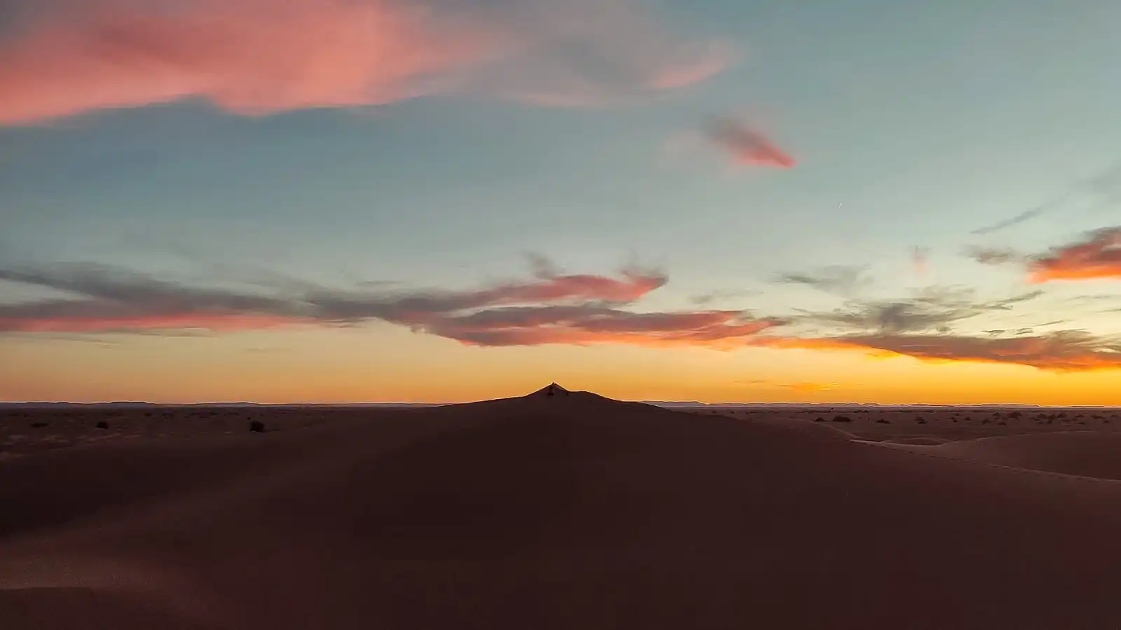 sunset in the desert